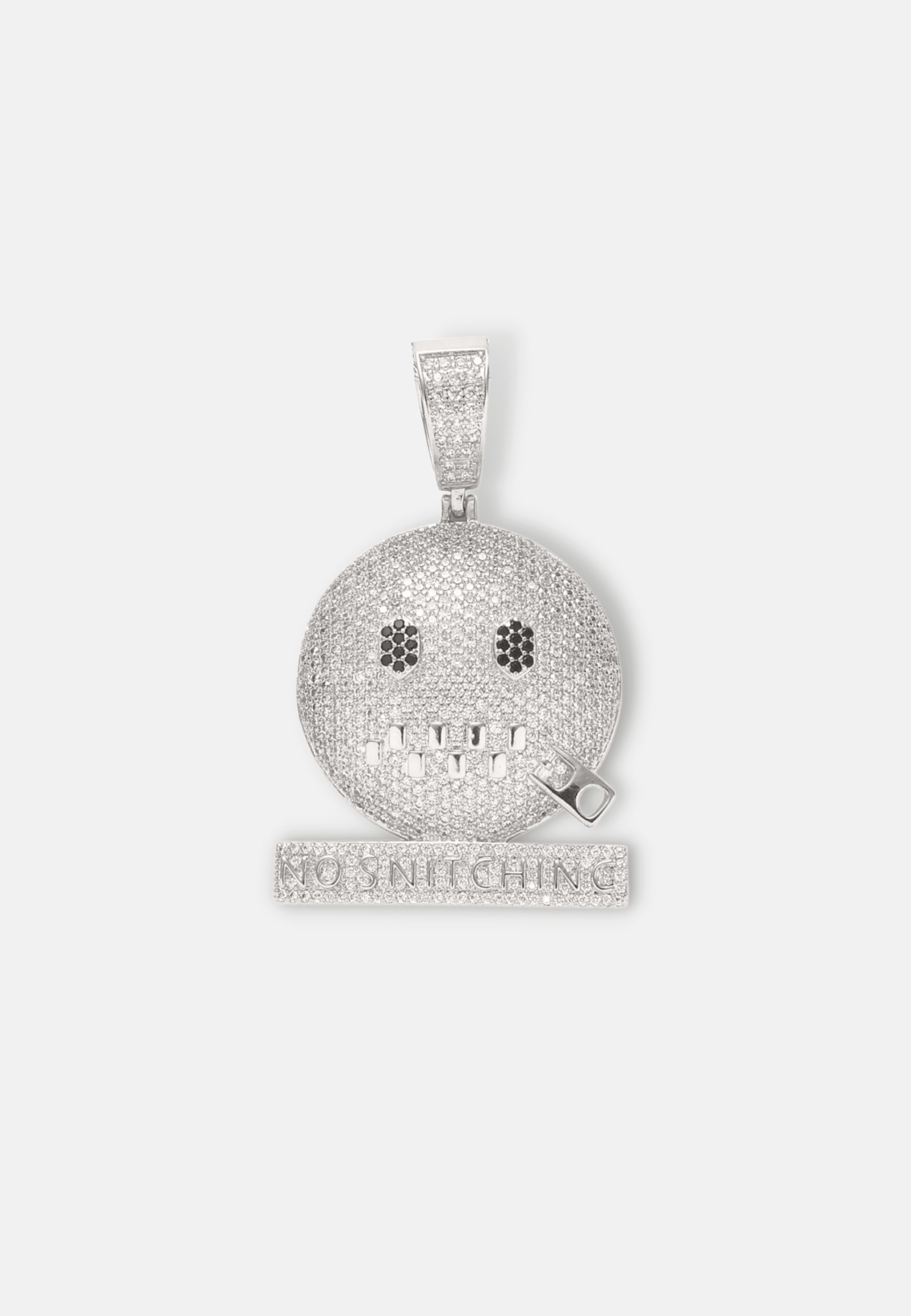 Hillenic Silver "No Snitching" Zircon Pendant