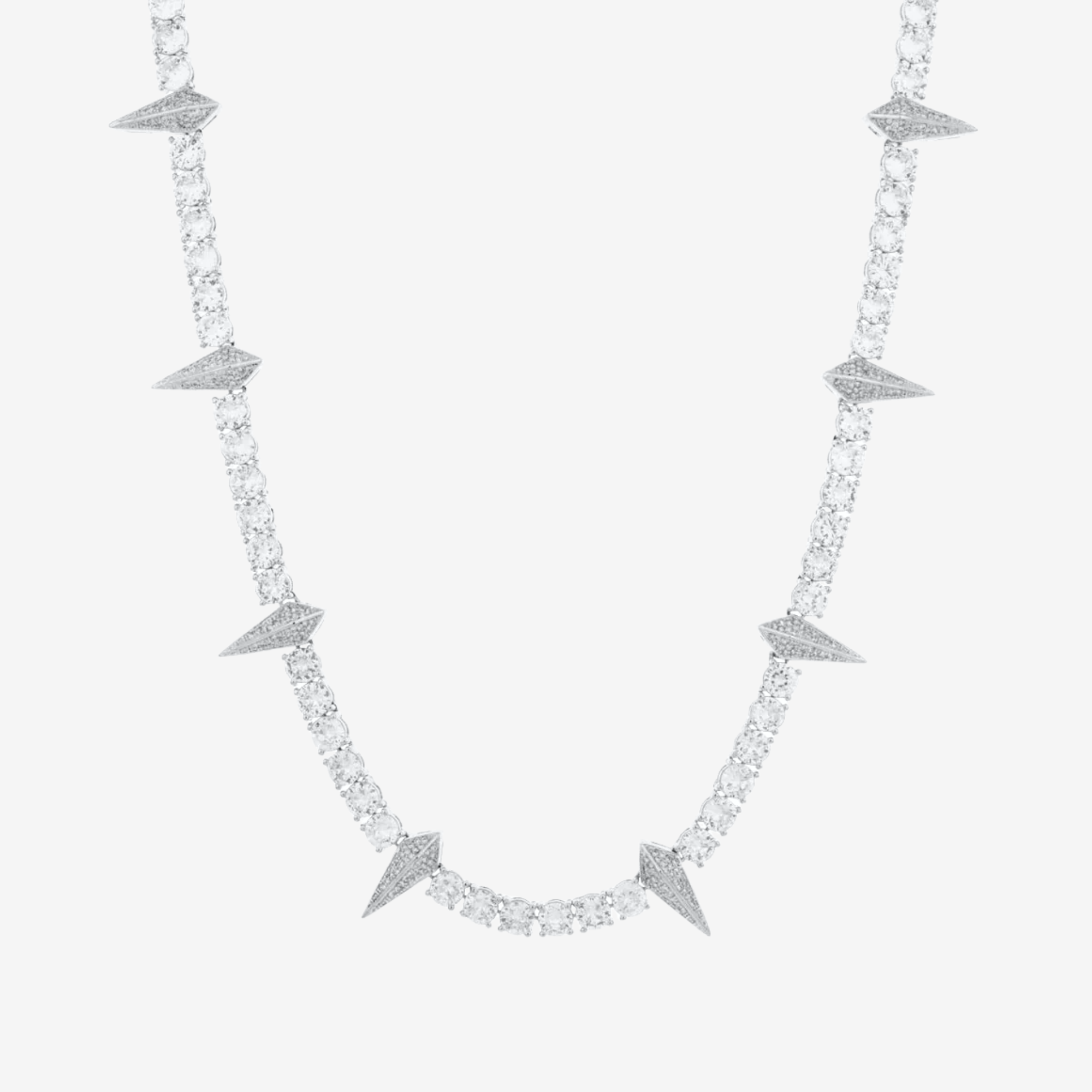 Hillenic Silver Wakanda Tennis Chain, 16inch, 18inch, 20inch, 22inch, 24inch