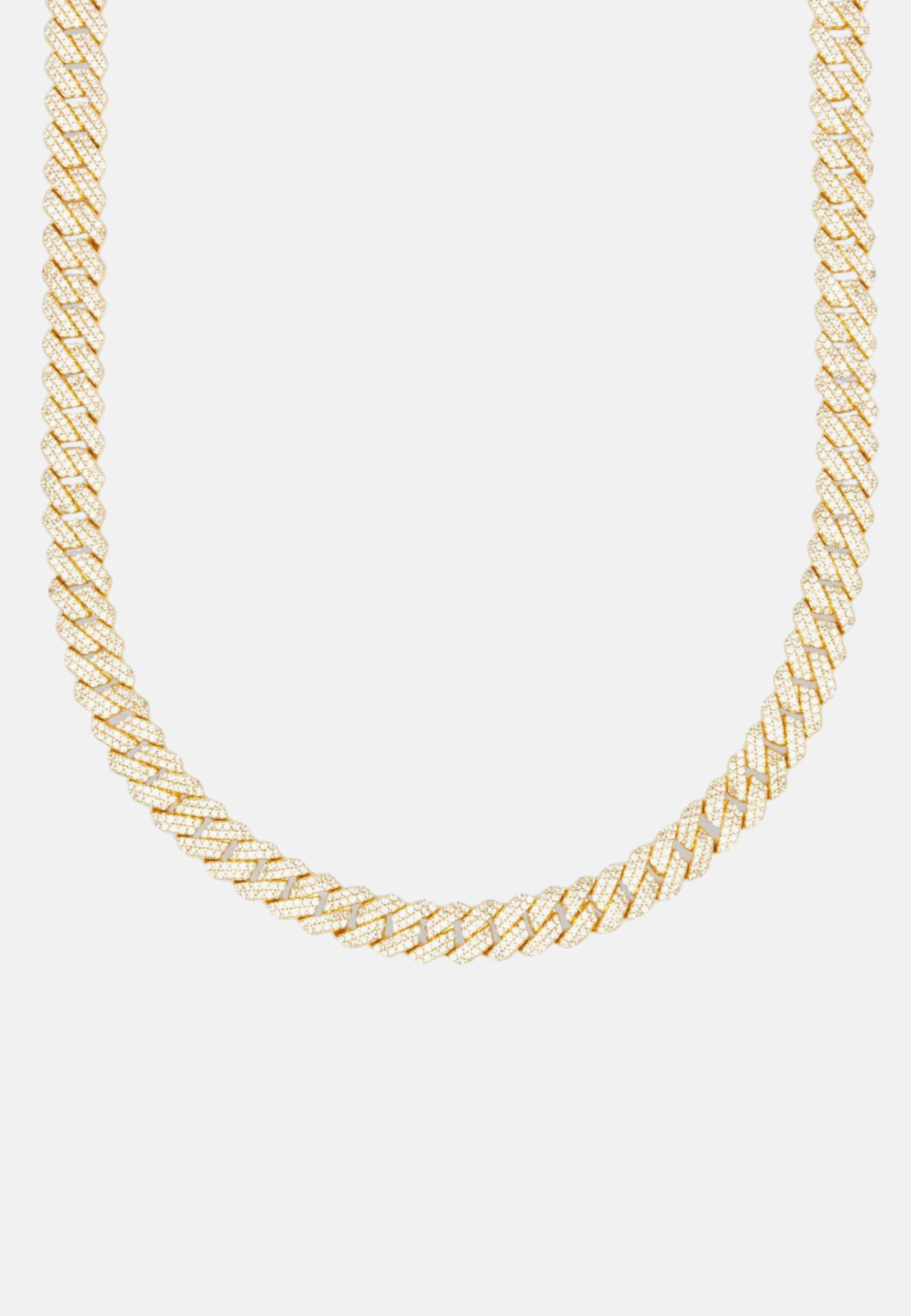 Hillenic Gold 8mm Iced Cuban Link Chain