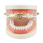 Hillenic "AK 47" 2 teeth Gold Grillz, on the teeth gold grillz, Hillenic Grillz, machine gun gold grillz