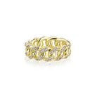 Hillenic Gold Zircon Cuban Ring