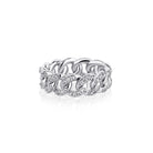 Hillenic Silver Zircon Cuban Ring