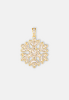 Hillenic Gold Baguette Snowflake Pendant