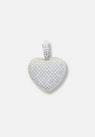 Hillenic Silver Iced Bubble Heart Pendant