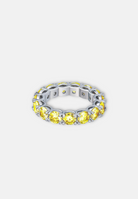 Hillenic Yellow Classic Iced Tennis Ring