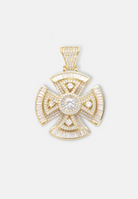 Hillenic Gold Premium Rotating Circle Cross Pendant