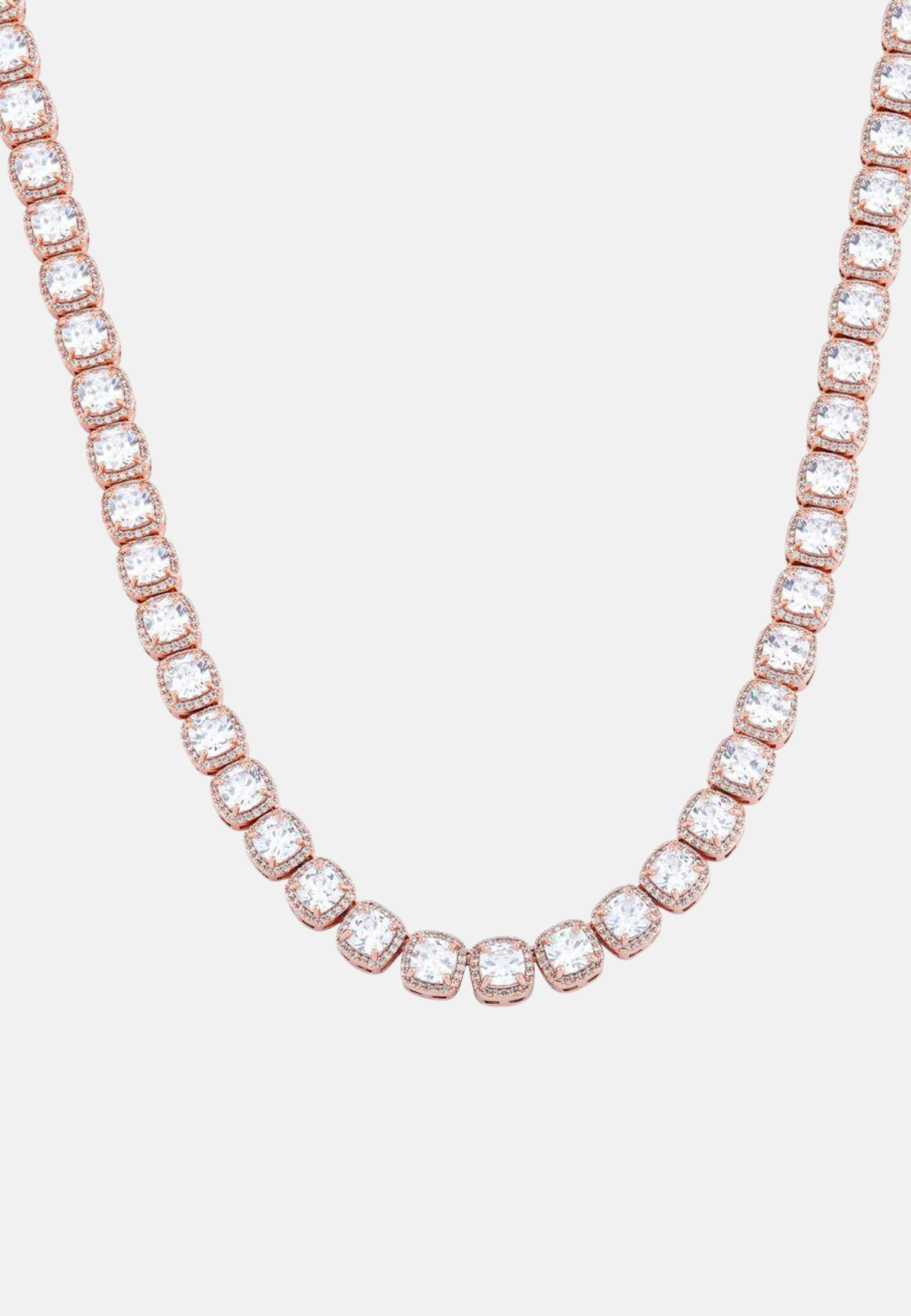 Hillenic Rose Gold 10mm Square Tennis Chain