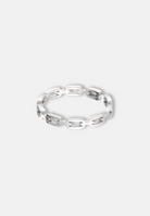 Hillenic Silver Plain Chain Ring