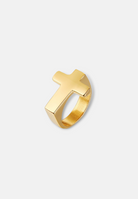 Hillenic Gold Plain Cross Ring