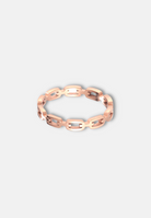 Hillenic Rose Gold Plain Chain Ring