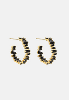 Hillenic Onyx Mosaic Baguette Clustered Earrings