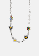 Hillenic Daisy Pearl Stitching Necklace