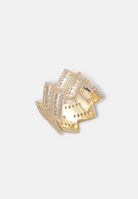 Hillenic Gold Spiked Iced Ring