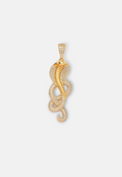 Hillenic Gold Iced Snake Pendant