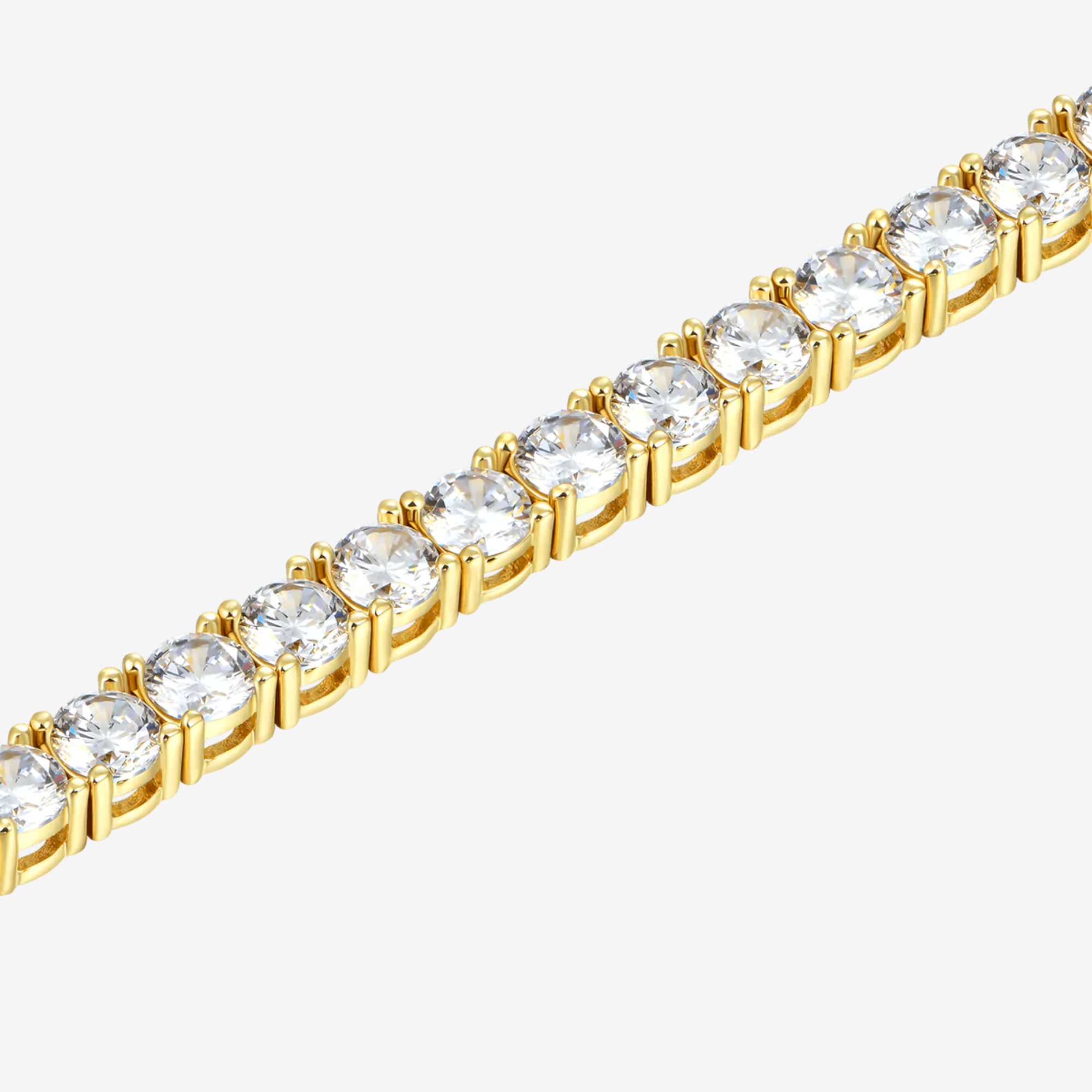 Gold Classic Tennis Chain & classic Gold bracelet pattern
