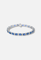 Hillenic Blue Oval Cut Tennis Bracelet