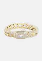 Hillenic Gold 12mm Iced Square Cuban Bracelet