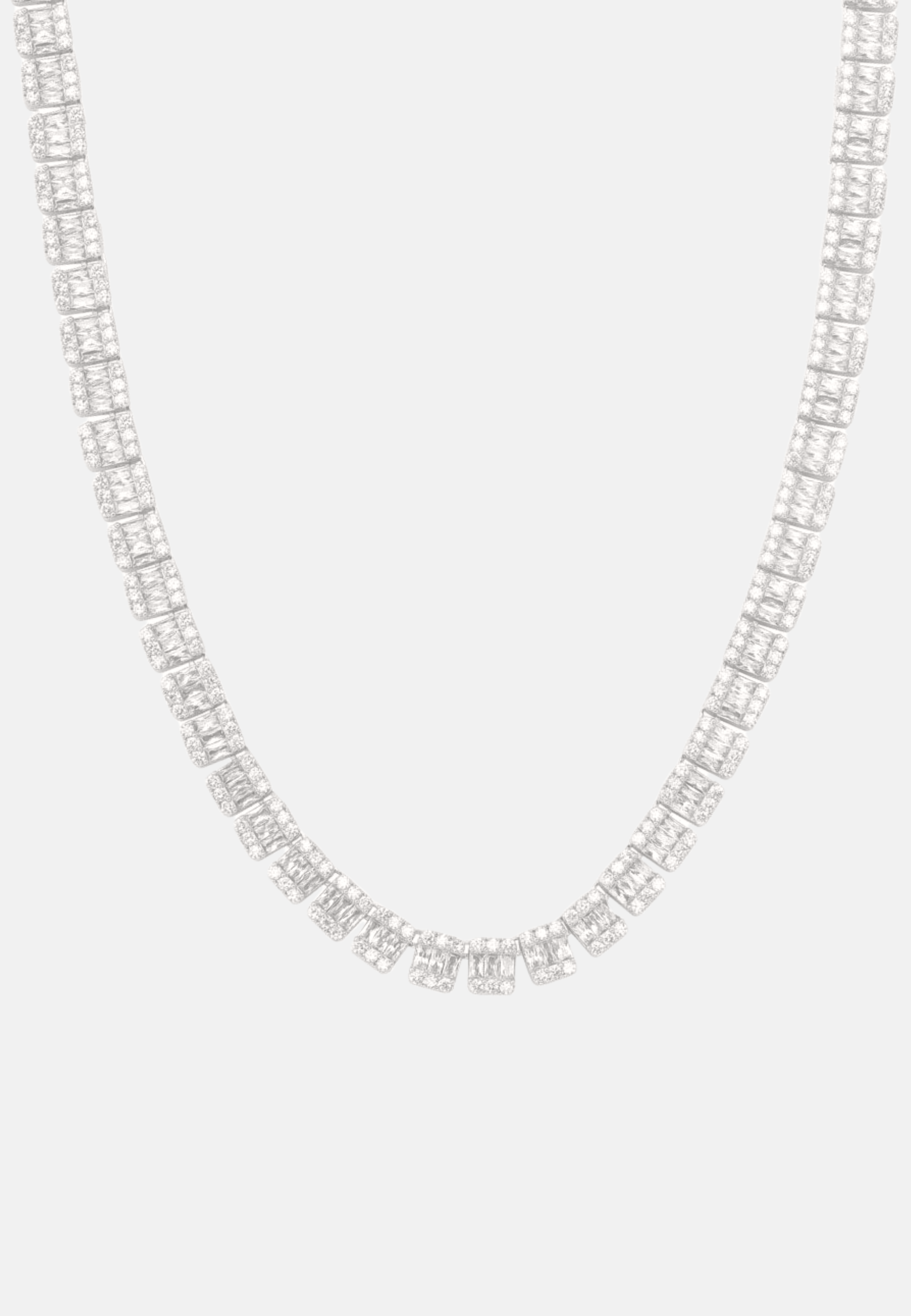 Hillenic Silver 9mm Iced Oval Tennis Chain