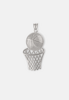 Hillenic Silver Basketball Frame Pendant
