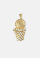 Hillenic Gold Basketball Frame Pendant