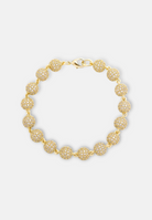 Hillenic Gold 8mm Iced Bead Bracelet