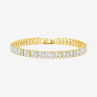 Hillenic Square 14K Gold Tennis Bracelet