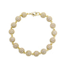 Hillenic 18K Gold Iced Bead Bracelet