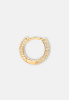 Hillenic Gold Iced Classic Hoop Earring Single