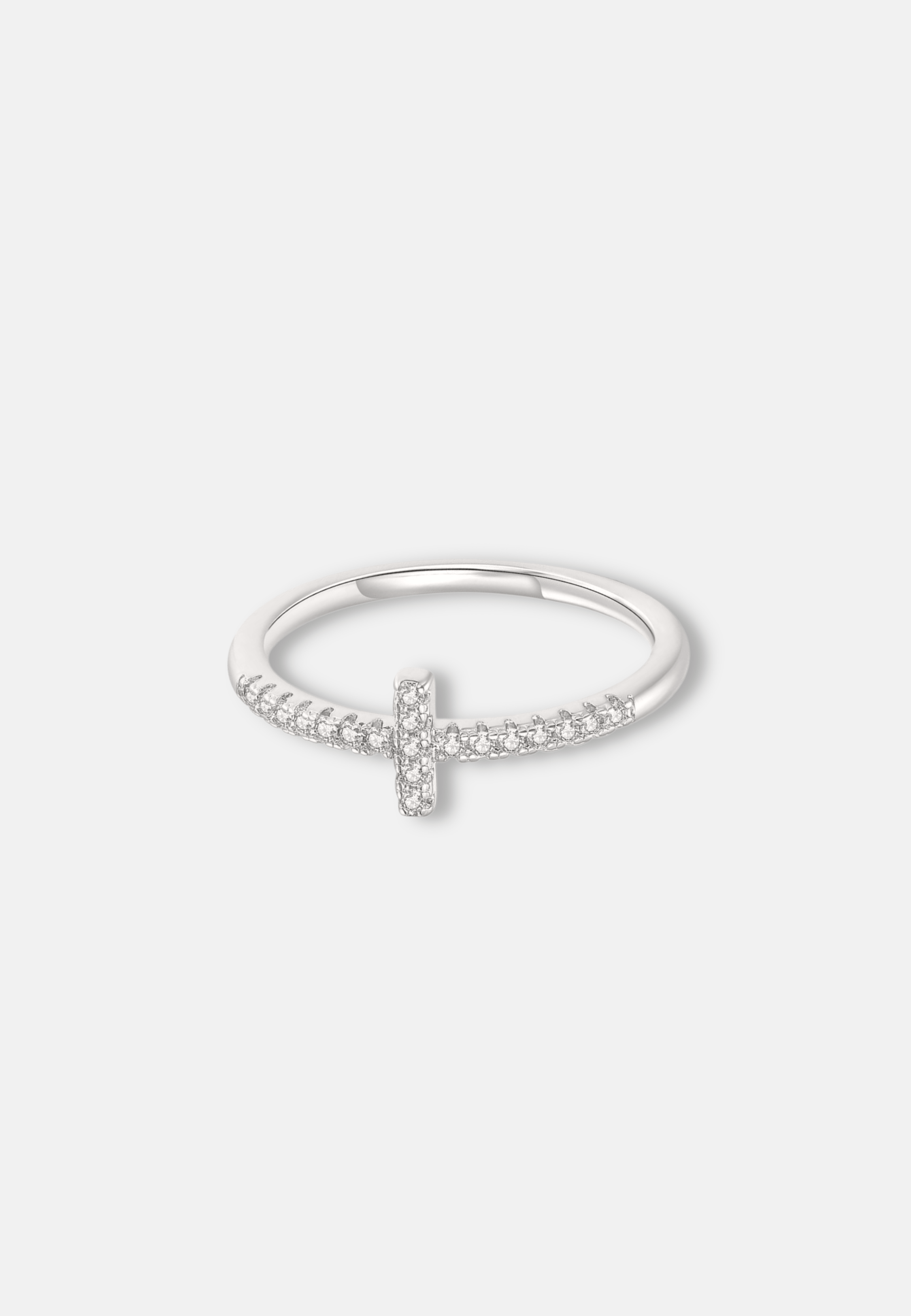 Hillenic Silver 7mm Tiny Cross Ring