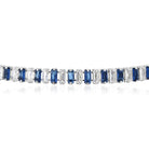 Hillenic Blue 14K Square Tennis Bracelet, bracelet pattern image