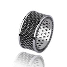 Hillenic Black Mosaic Ring